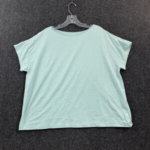 J Jill Shirt Women's XL Blue Luxe Supima Boat Neck Dolman Short Sleeve Tee